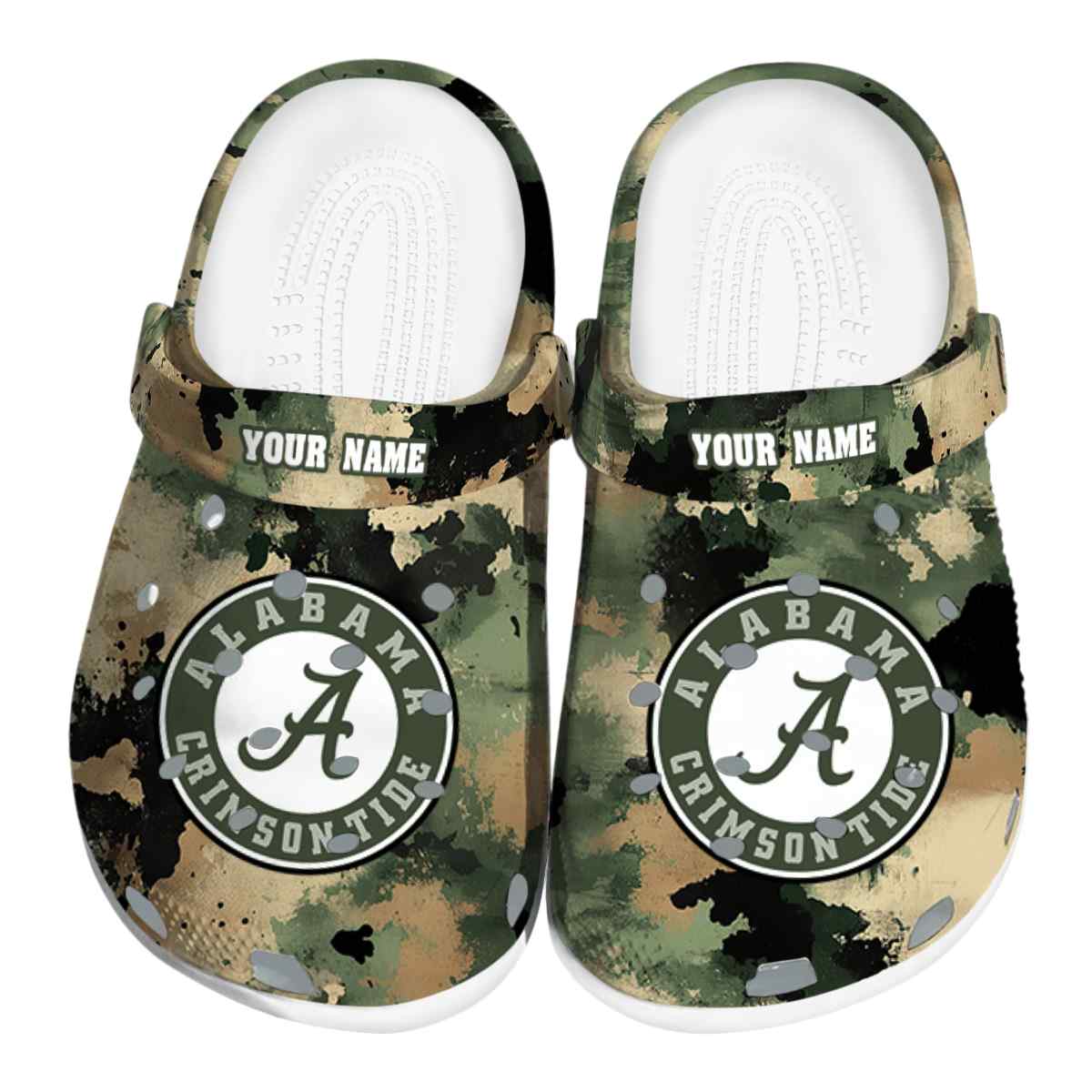 Alabama Crimson Tide Camouflage Craze NCAA Sport Crocs Clogs
