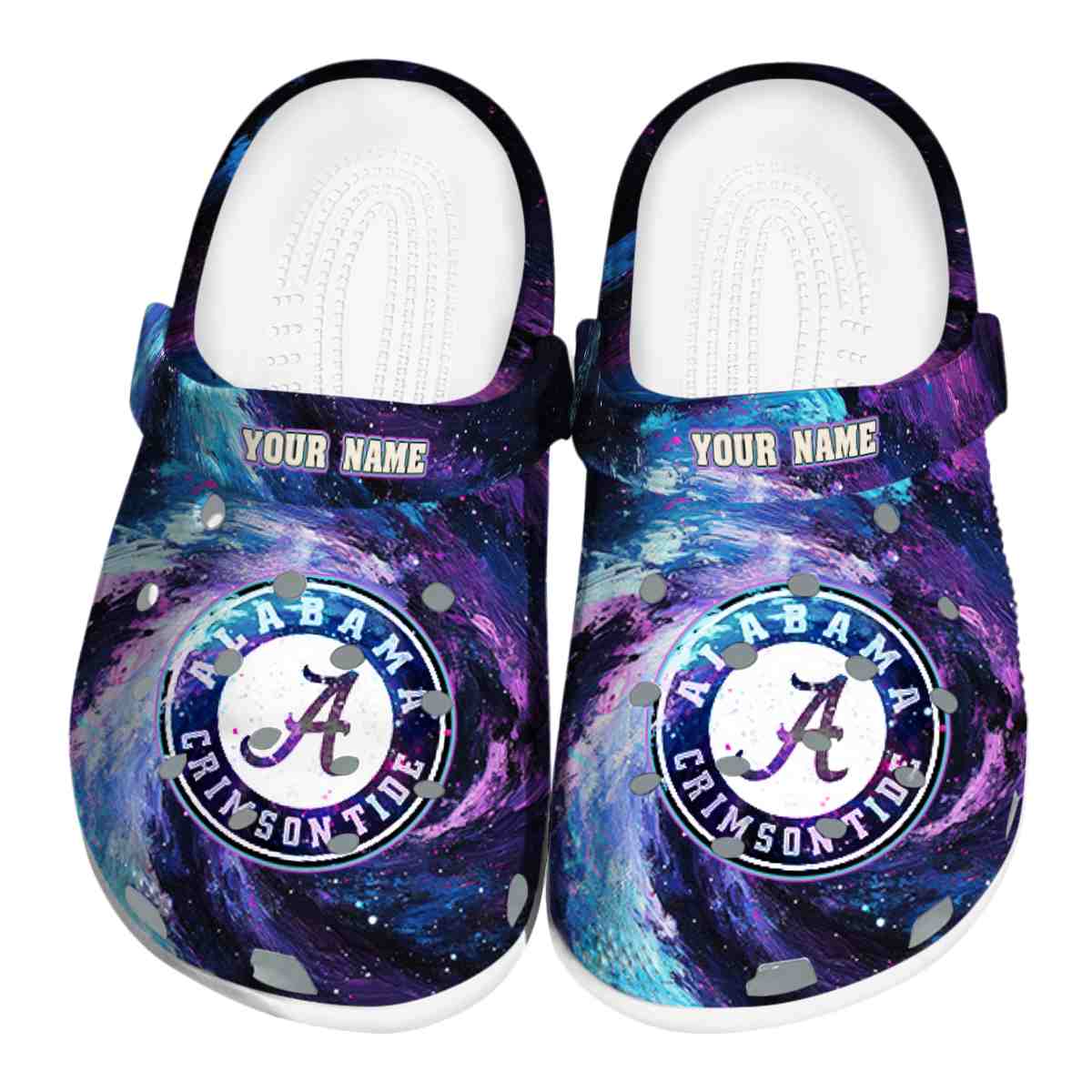 Alabama Crimson Tide Galaxy Swirl NCAA Sport Crocs Clogs