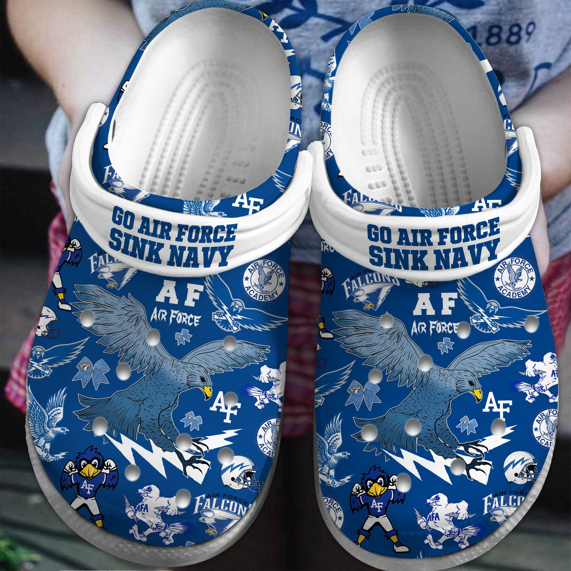 Air Force Falcons NCAA Sport Clogs Casual Sports Shoes For Men & Women