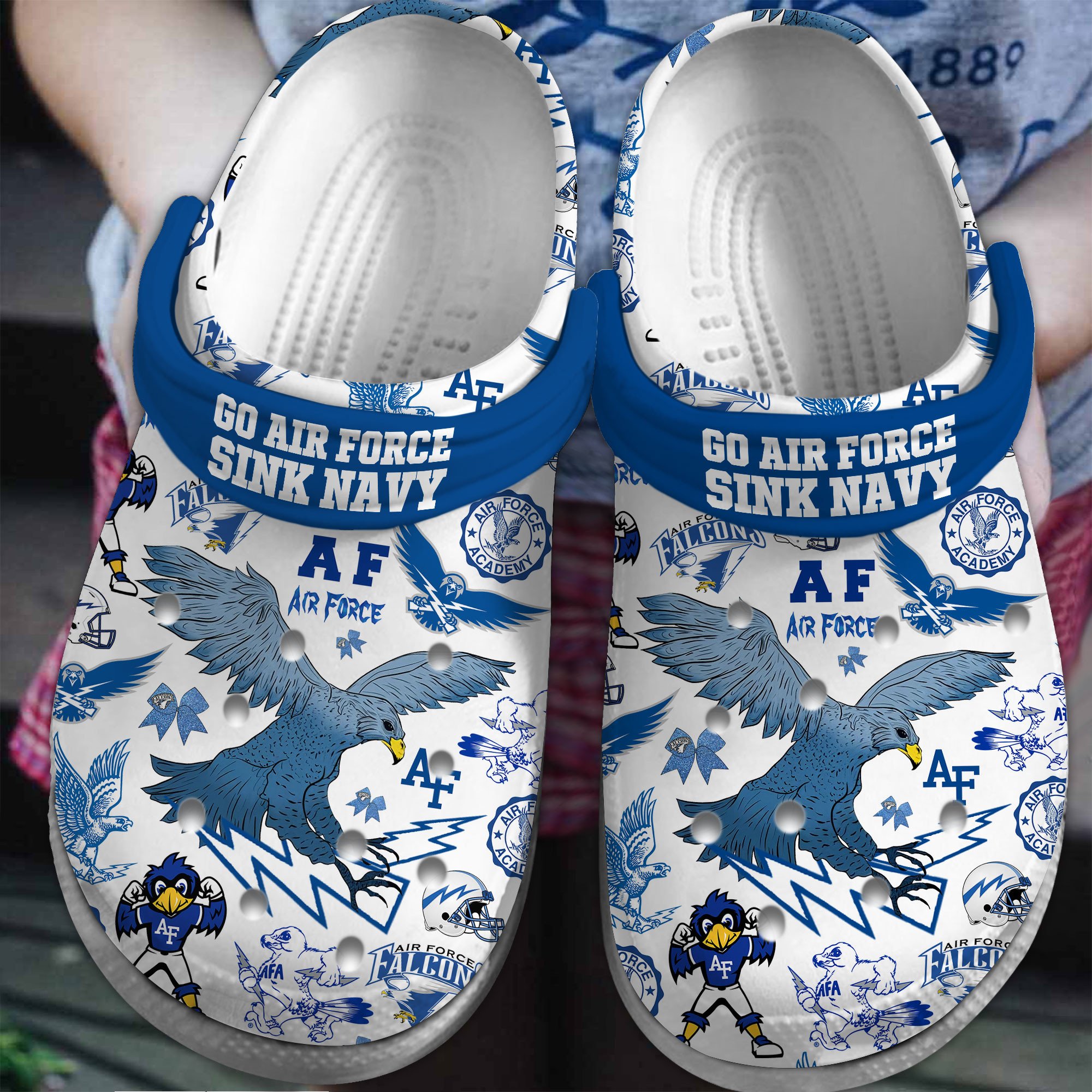 Air Force Falcons NCAA Sport Crocs Fan Favorite Sports Clogs