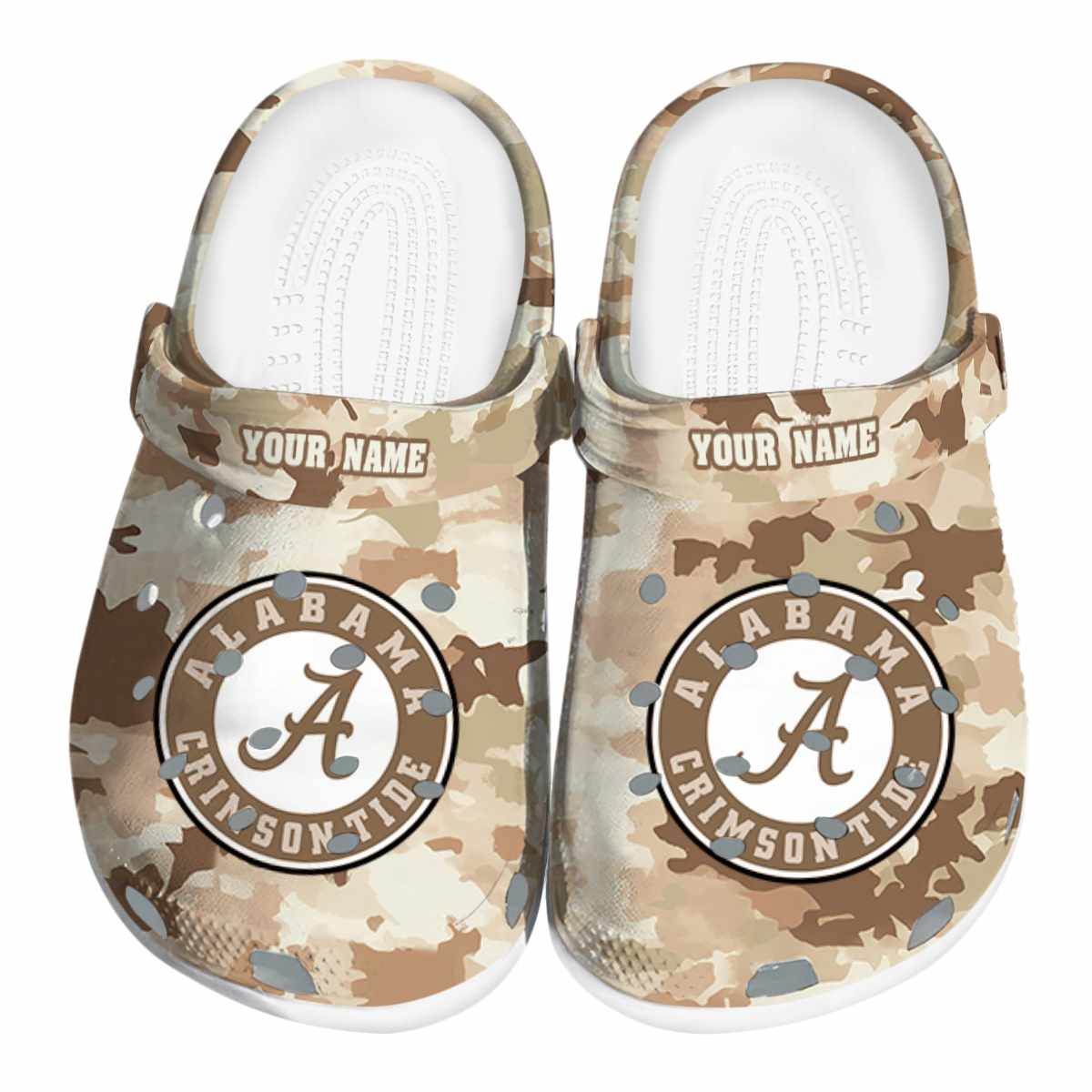 Alabama Crimson Tide Desert Camo NCAA Sport Crocs Clogs