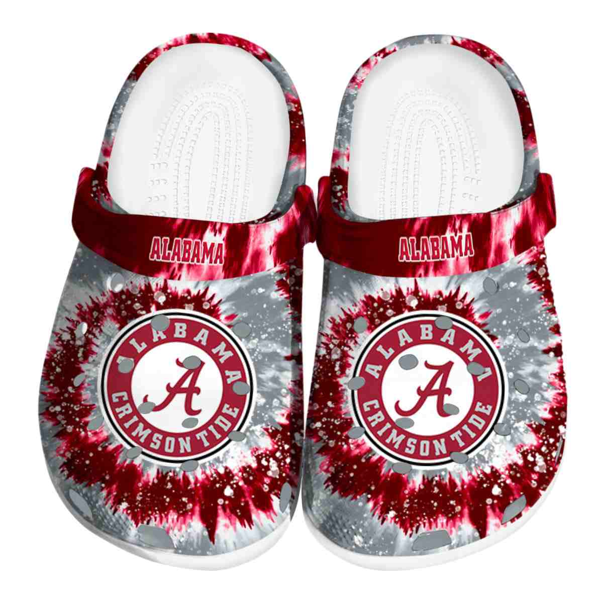 Alabama Crimson Tide Radiant Burst Effect NCAA Sport Crocs Clogs