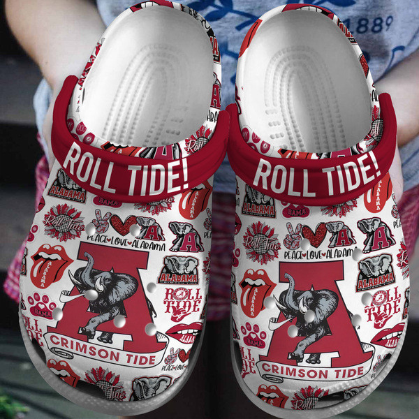 Alabama Crimson Tide NCAA Sport Clogs  - Comfortable Sports Clogs For Men & Women