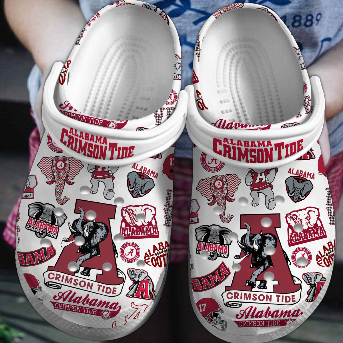 Alabama Crimson Tide NCAA Sport Crocs Limited Edition Sport Clogs Ideal For Freedom Lovers