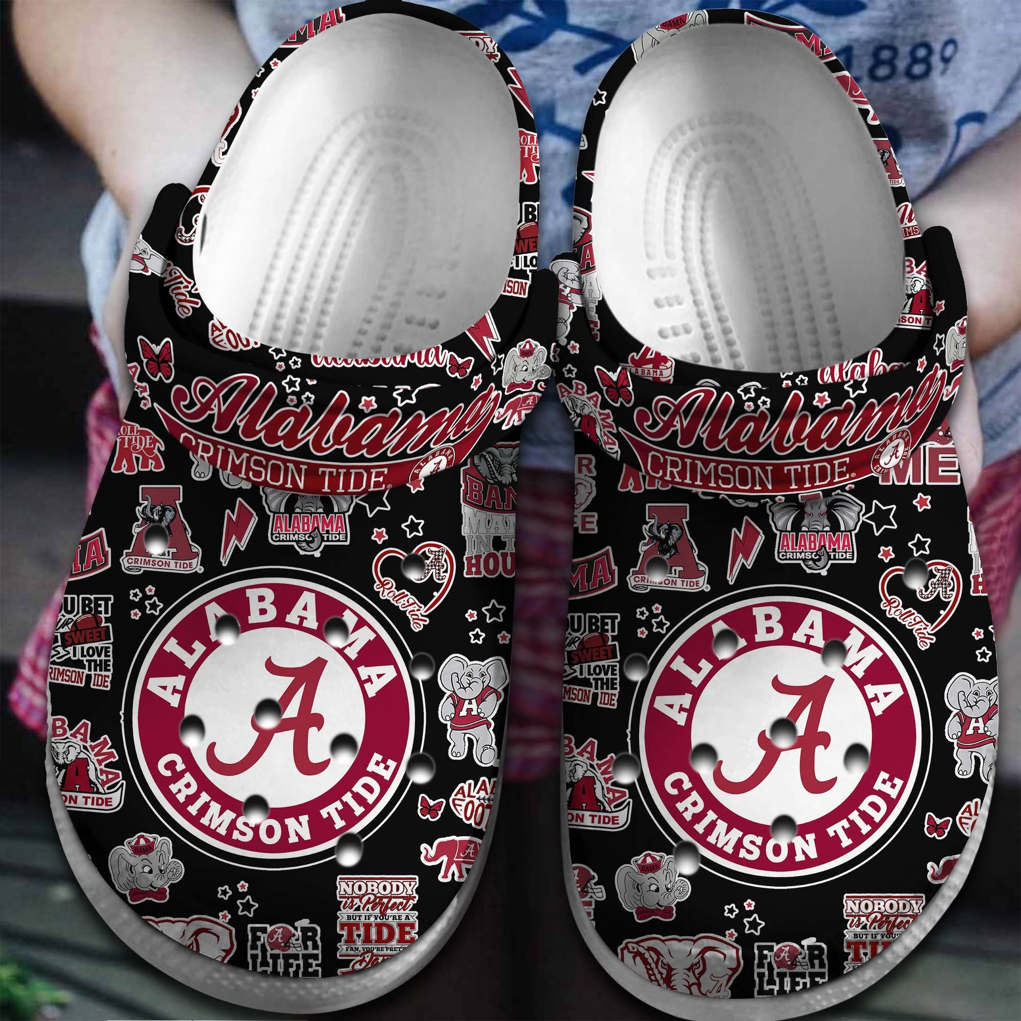 Alabama Crimson Tide NCAA Sport Clogs  - Comfortable Sports Clogs For Men