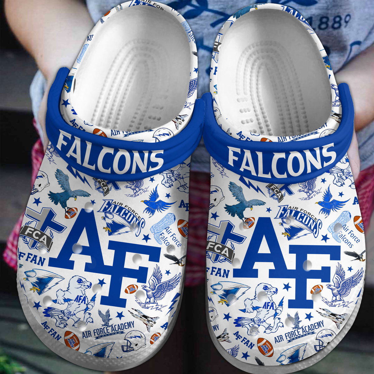 Air Force Falcons NCAA Sport Crocs Trendy Sports Clogs For Men & Women