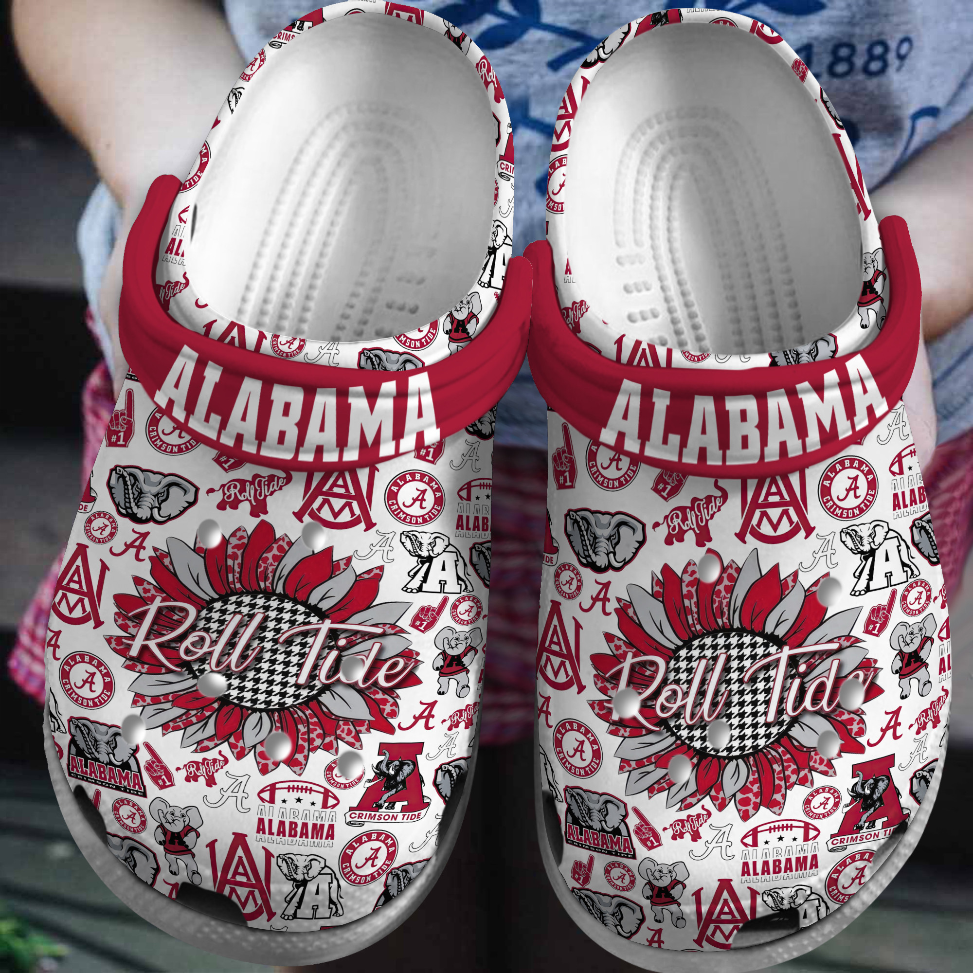 Alabama Crimson Tide NCAA 2025 Sport Clogs - Comfortable Sport Crocs