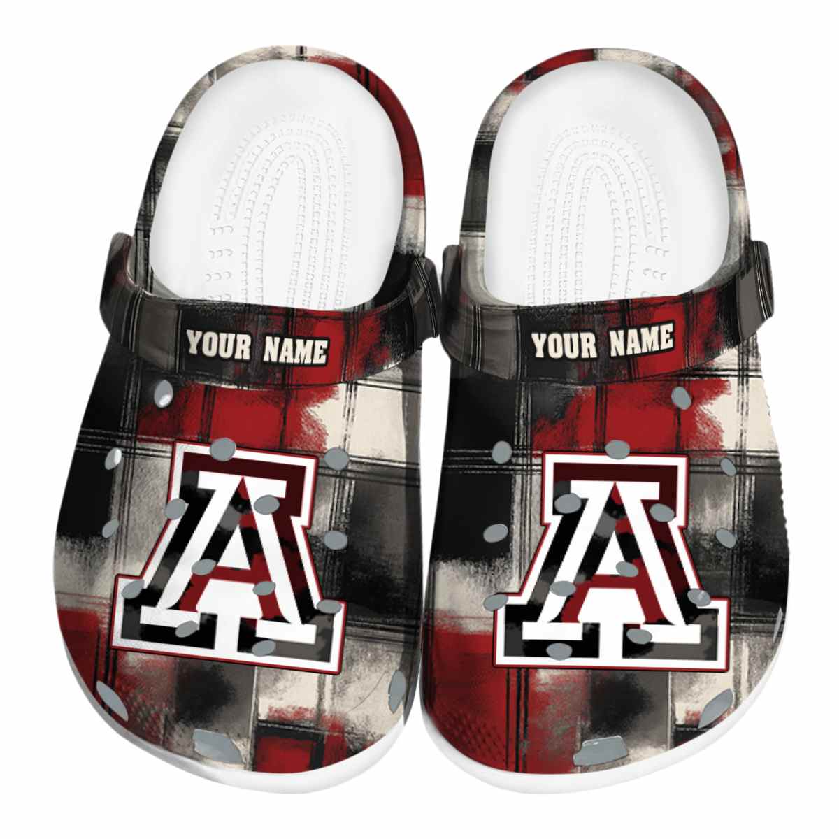 Arizona Wildcats Plaid Fusion NCAA Sport Crocs Clogs