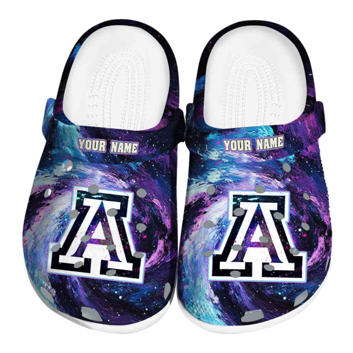 Arizona Wildcats Galaxy Swirl NCAA Sport Crocs Clogs