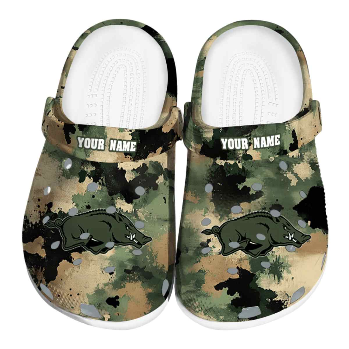 Arkansas Razorbacks Camouflage Craze NCAA Sport Crocs Clogs