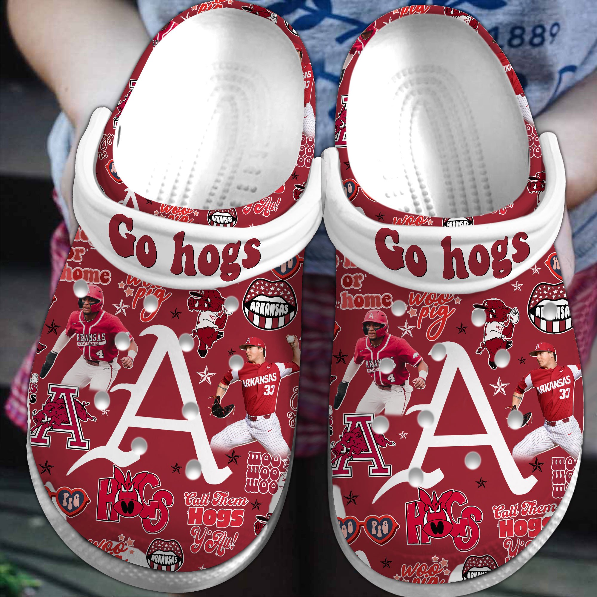 Arkansas Razorbacks NCAA 2025 Sport Clogs Comfortable Sports Shoes For All Activities