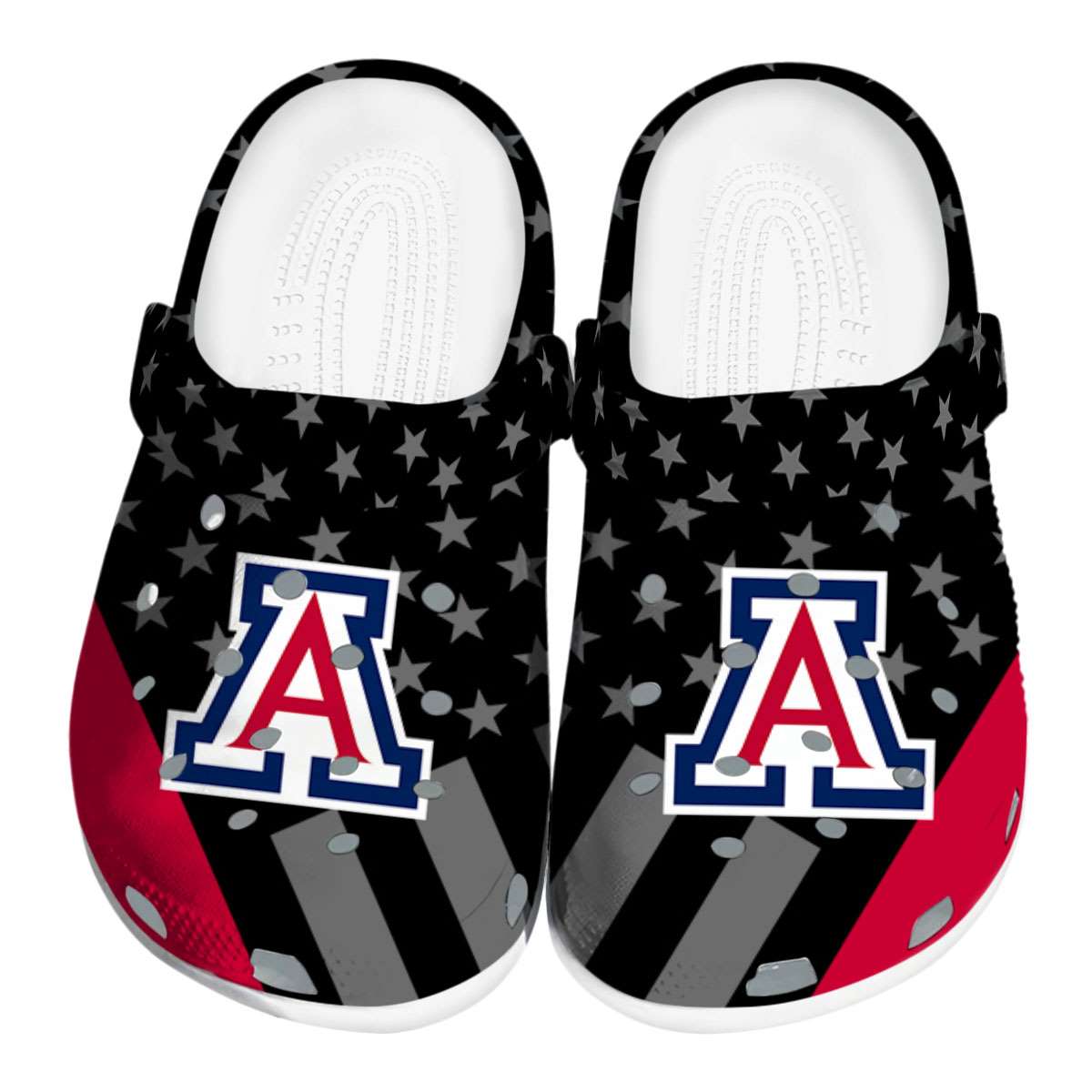 Arizona Wildcats Stellar Stripes Theme NCAA Sport Crocs Clogs