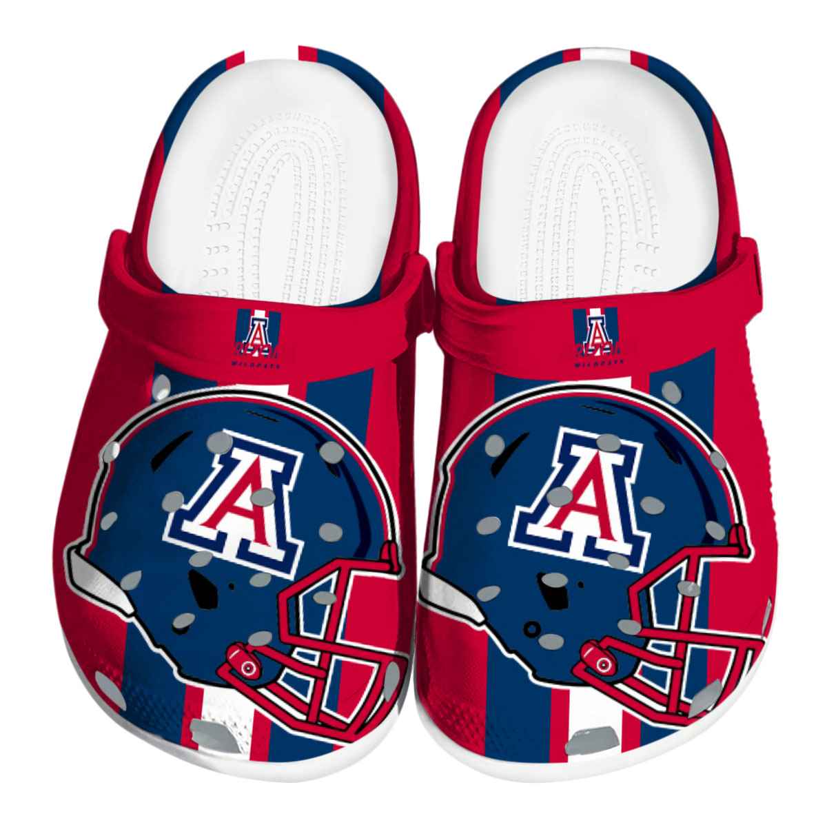 Arizona Wildcats Helmet Stripes NCAA Sport Crocs Clogs
