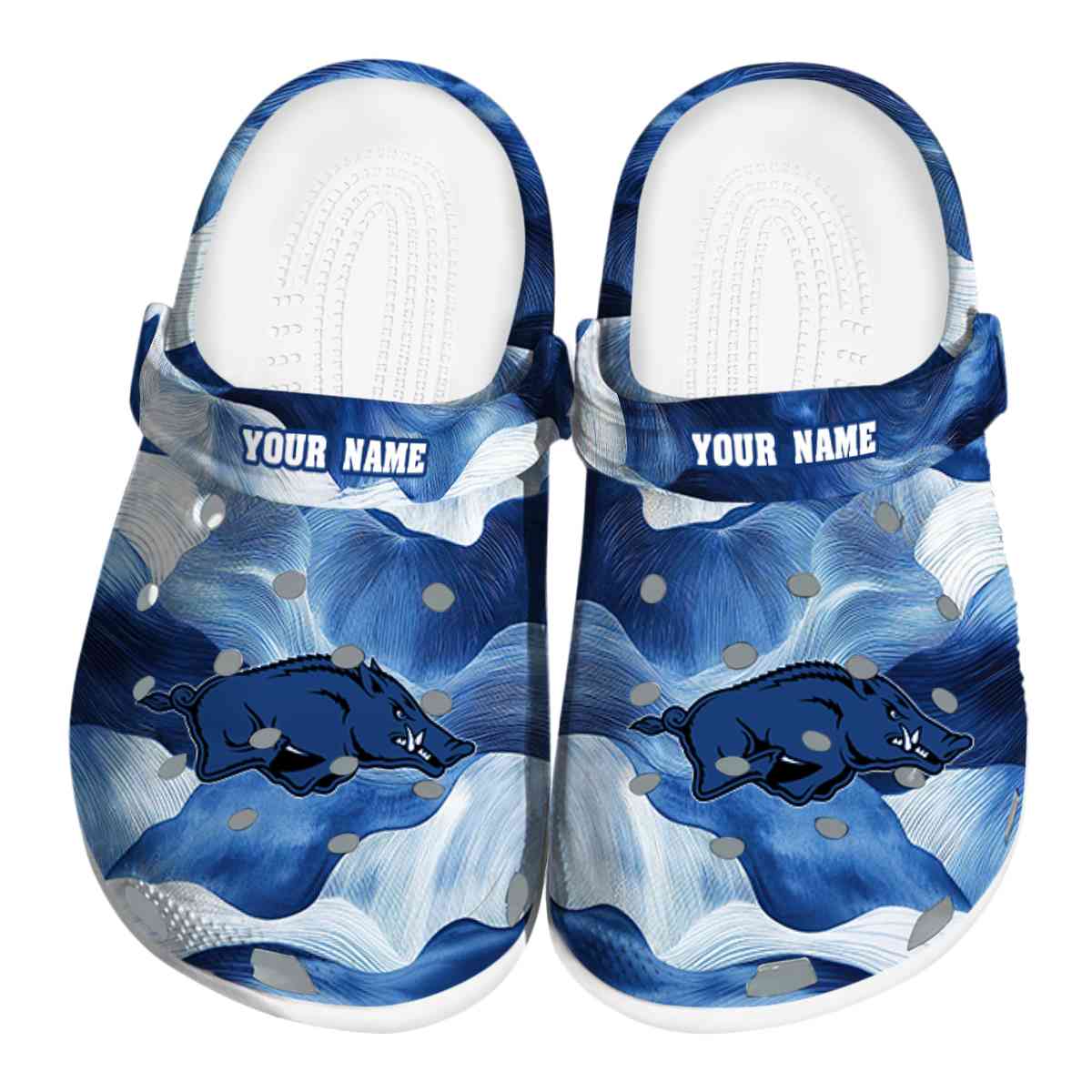 Arkansas Razorbacks Ocean Waves NCAA Sport Crocs Clogs