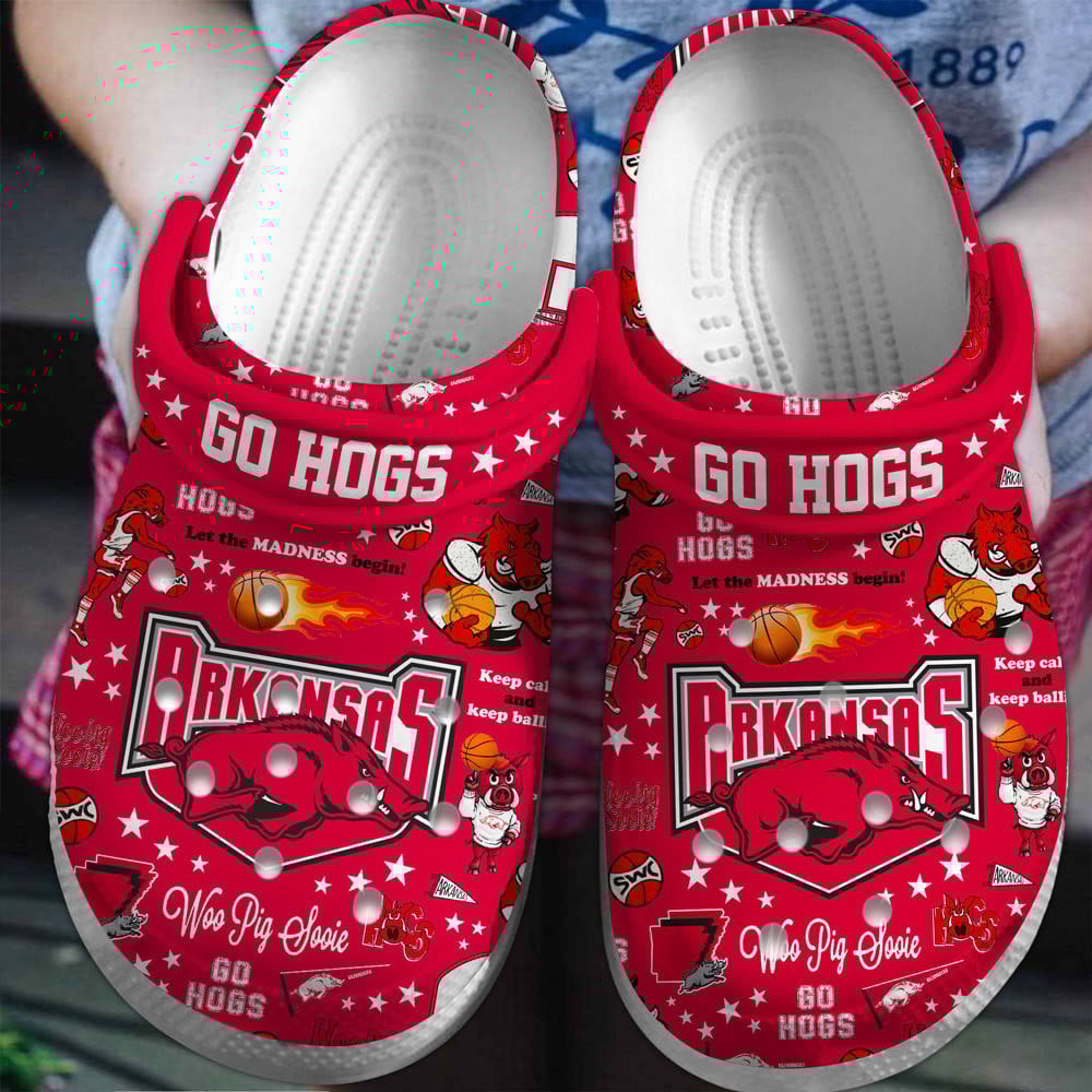 Arkansas Razorbacks Football NCAA Sport Crocs Clogs