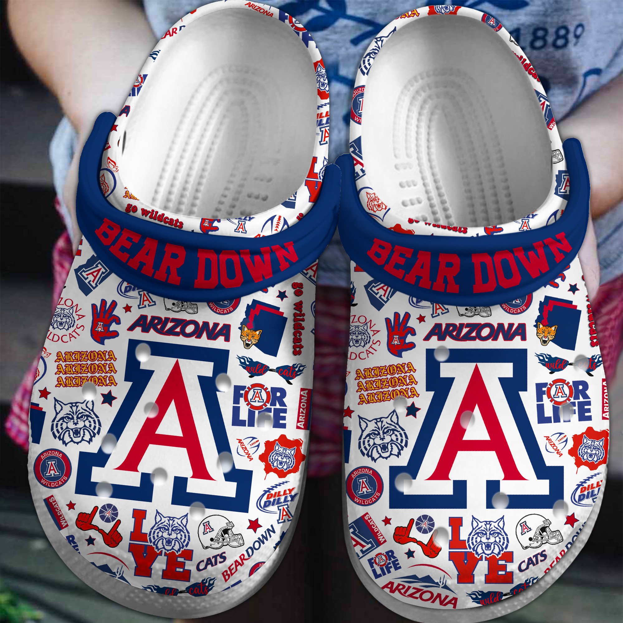Arizona Wildcats NCAA 2025 Sport Clogs Ultra Comfortable Sports Couple Shoes