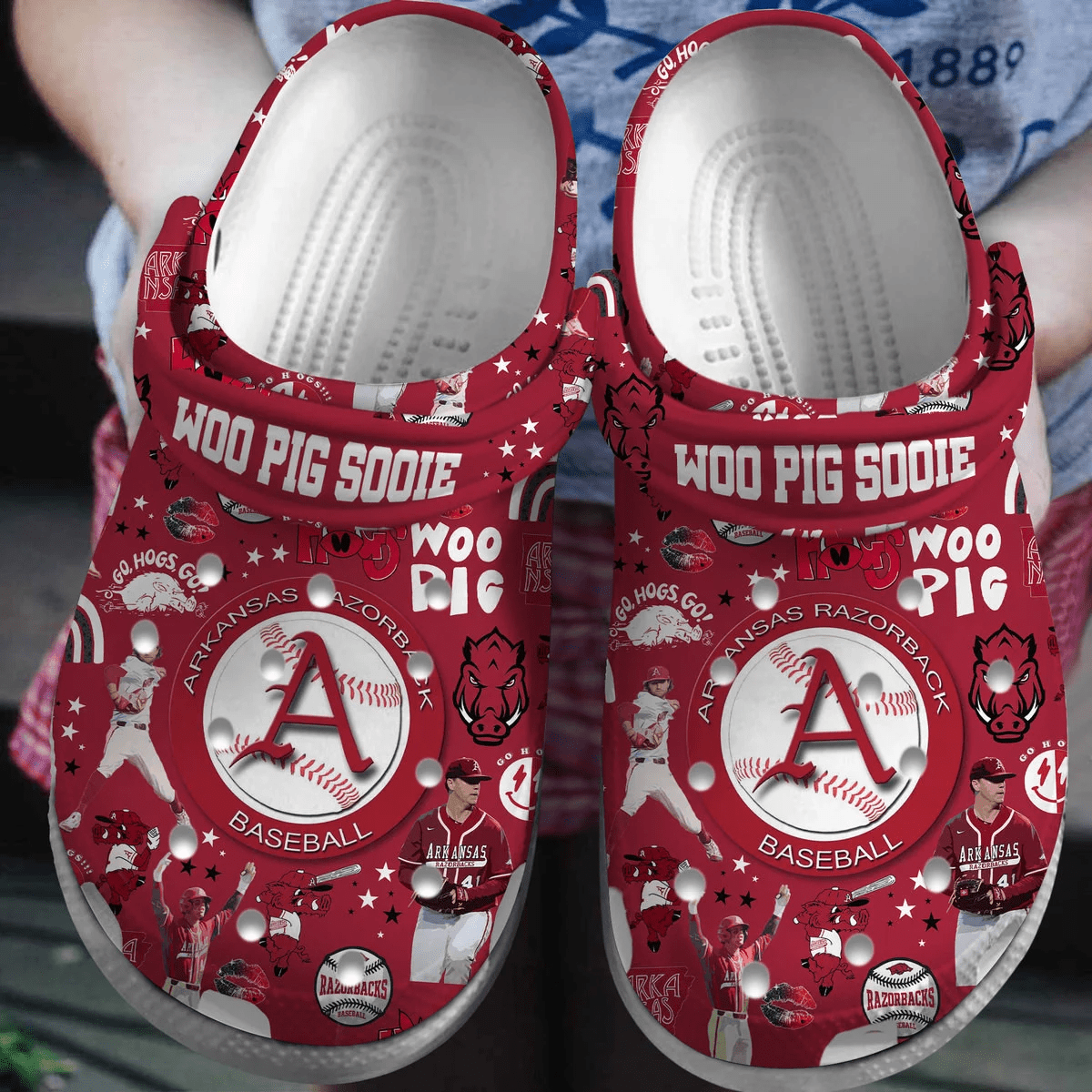 Arkansas Razorbacks NCAA 2025 Sport Clogs Dynamic Sports Slippers For Active Lifestyle