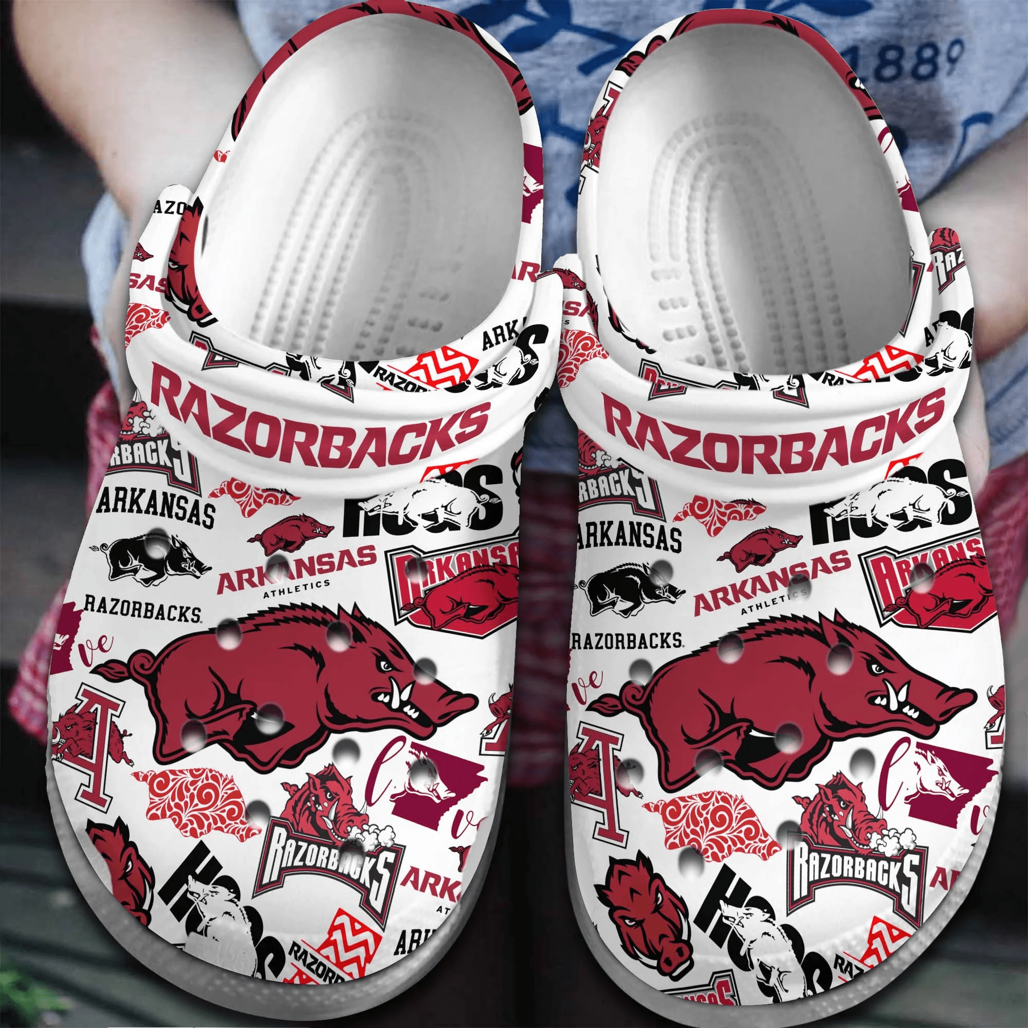 Arkansas Razorbacks NCAA 2025 Sport Clogs Luxury Sports Shoes For Premium Comfort