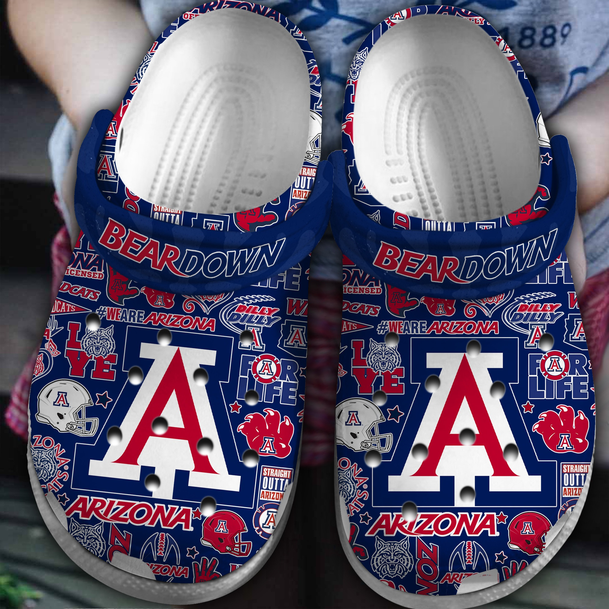 Arizona Wildcats NCAA 2025 Sport Clogs Simple Yet Stylish Sports Slippers