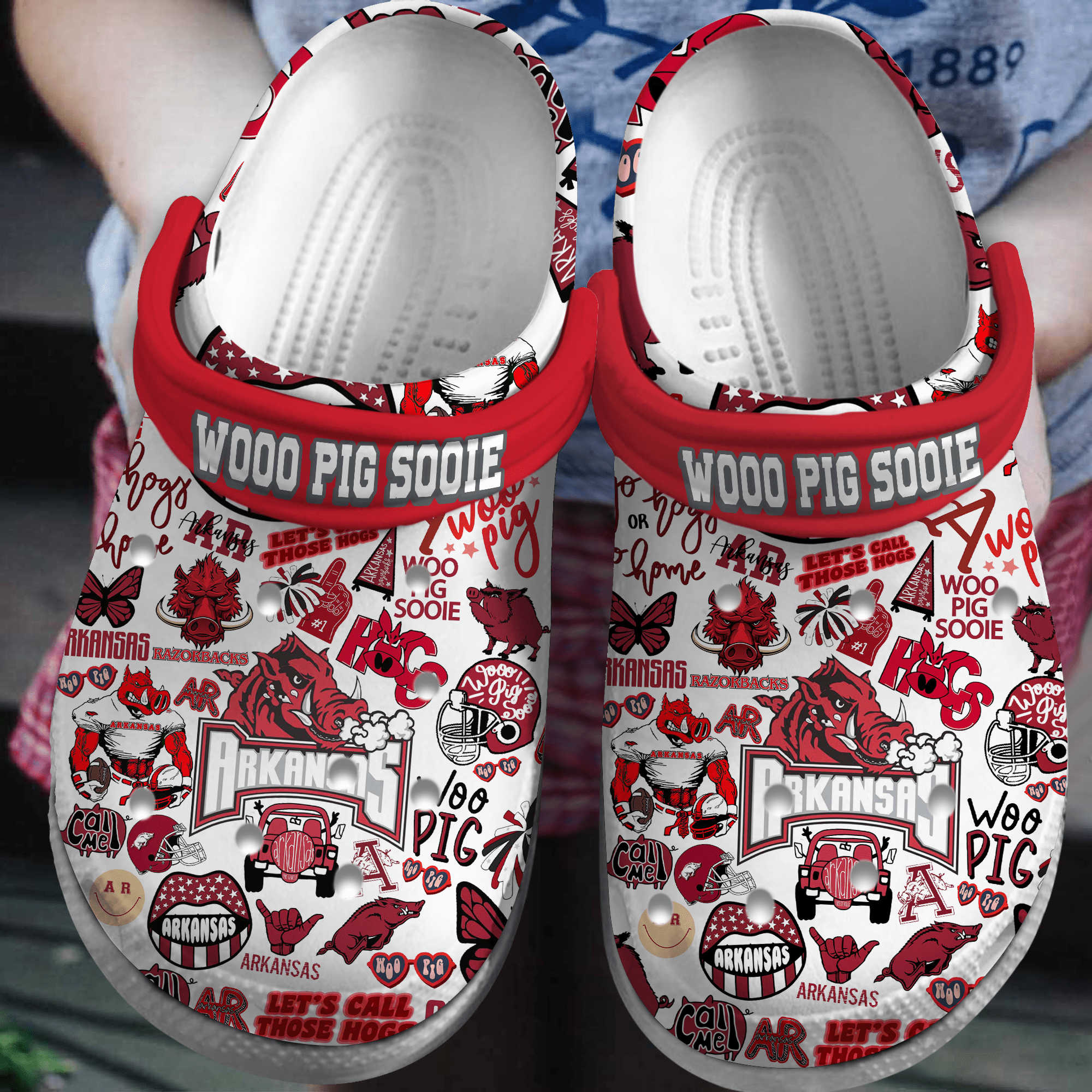 Arkansas Razorbacks NCAA 2025 Sport Clogs Multi-Color Sports Shoes For All Ages